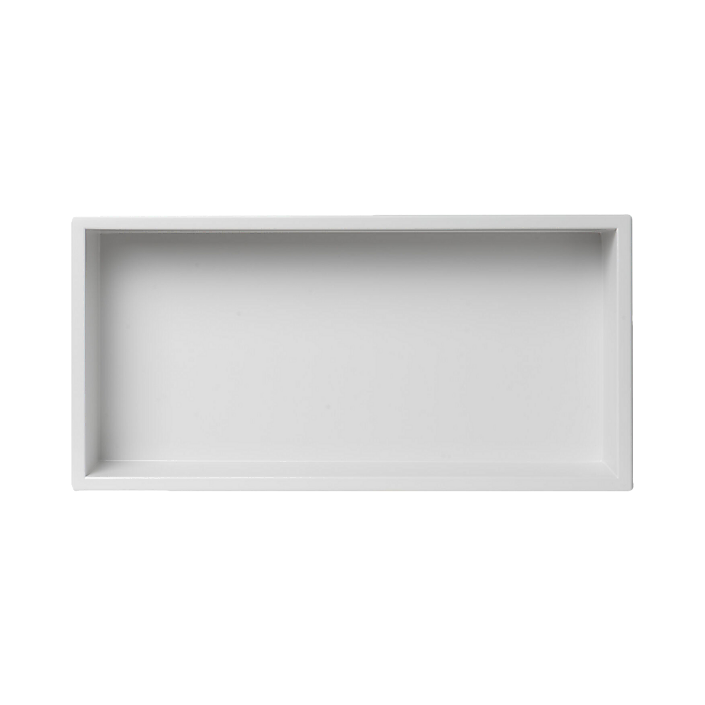 641 x 336 x 101mm Shower Niche Single Shelf Organizer No Tile Needed in White V63-900721