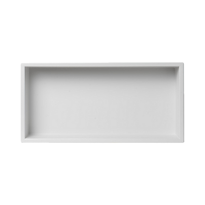 641 x 336 x 101mm Shower Niche Single Shelf Organizer No Tile Needed in White V63-900721