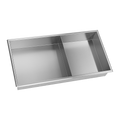 641 x 336 x 101mm Shower Niche Double Shelf Organizer No Tile Needed in Stainless Steel Finish V63-900741