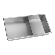 641 x 336 x 101mm Shower Niche Double Shelf Organizer No Tile Needed in Stainless Steel Finish V63-900741