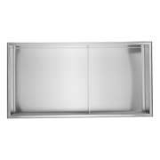 641 x 336 x 101mm Shower Niche Double Shelf Organizer No Tile Needed in Stainless Steel Finish V63-900741