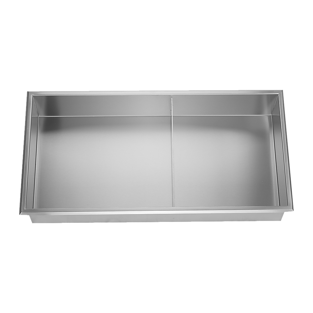 641 x 336 x 101mm Shower Niche Double Shelf Organizer No Tile Needed in Stainless Steel Finish V63-900741