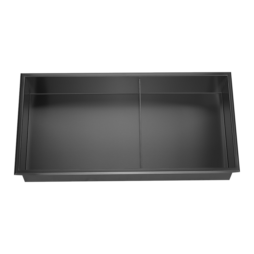 641 x 336 x 101mm Shower Niche Double Shelf Organizer No Tile Needed in Black V63-900751