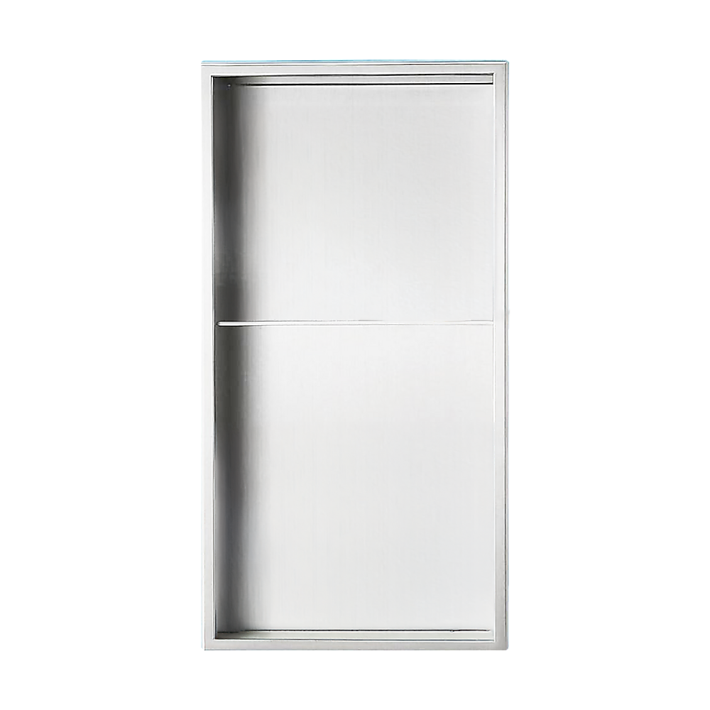641 x 336 x 101mm Shower Niche Double Shelf Organizer No Tile Needed in White V63-900761