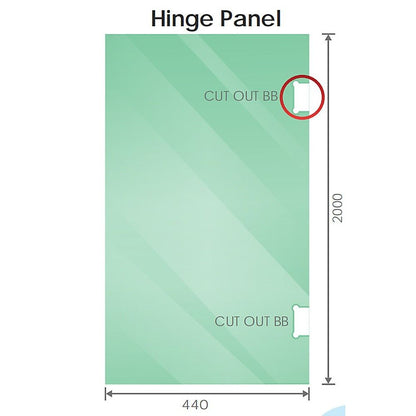 110x110cm Double Door Corner Shower Screen - Chrome U-Brackets, SS Hinges & Square Knob Handle V63-901501