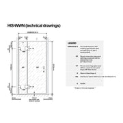 90x100cm Double Door Corner Shower Screen – Gold F-Brackets, SS Hinges & Square Knob Handle