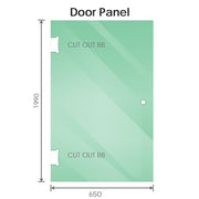 90x100cm Double Door Corner Shower Screen – Gold F-Brackets, SS Hinges & Round Knob Handle