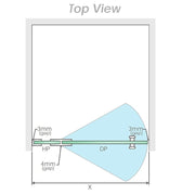 90x100cm Double Door Corner Shower Screen – Gold F-Brackets, SS Hinges & Round Knob Handle