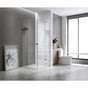 90x110cm Double Door Corner Shower Screen - Black U-Brackets, SS Hinges & Square Knob Handle V63-902601
