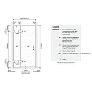 100x110cm Double Door Corner Shower Screen – Gold F-Brackets, SS Hinges & Square Knob Handle