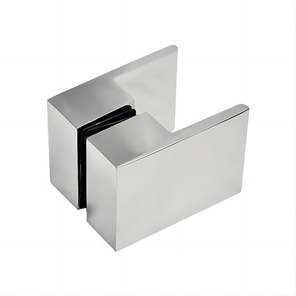 100x100cm Double Door Corner Shower Screen - Wall Channels with SS Hinges in Chrome, Square Double Pull Handle V63-904331