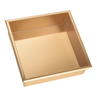336 x 336 x 101mm Shower Niche Single Shelf Organizer No Tile Needed in Gold V63-905651