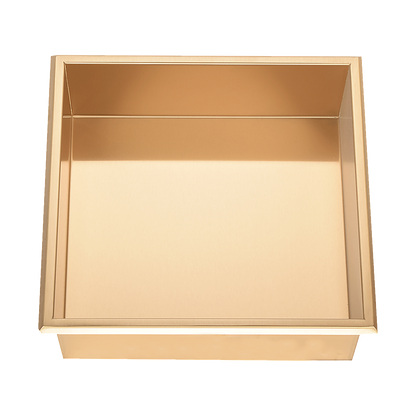 336 x 336 x 101mm Shower Niche Single Shelf Organizer No Tile Needed in Gold