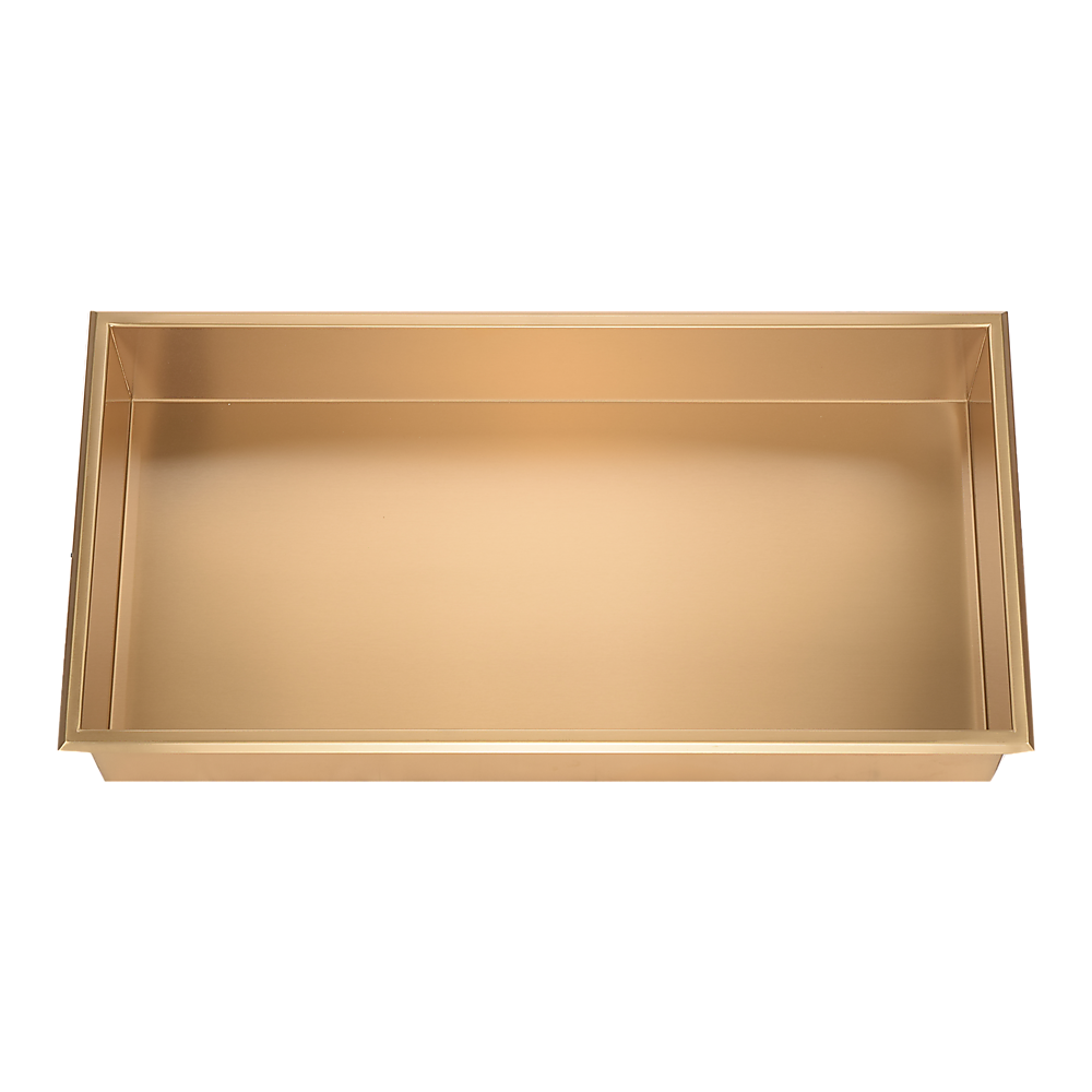 641 x 336 x 101mm Shower Niche Single Shelf Organizer No Tile Needed in Gold V63-905661