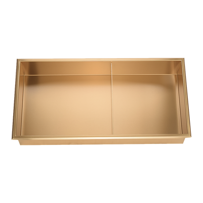 641 x 336 x 101mm Shower Niche Double Shelf Organizer No Tile Needed in Gold V63-905671