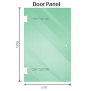 90x110cm Double Door Corner Shower Screen with Nickel Brackets and Brass Hinges, Square double pull Handle V63-907811