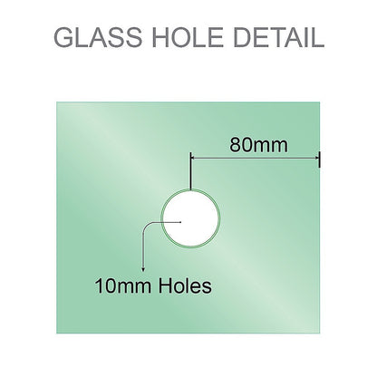 100x100cm Double Door Corner Shower Screen - Channels with Brass Hinges in Black, Square Knob Handles V63-909131