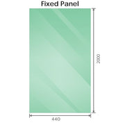 90cm Frameless Diamond Shower Screen – Gold F-Brackets with SS Hinges & Round Knob Handle
