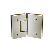 90cm Frameless Diamond Shower Screen – Nickel U-Brackets with SS Hinges & Round Knob Handle
