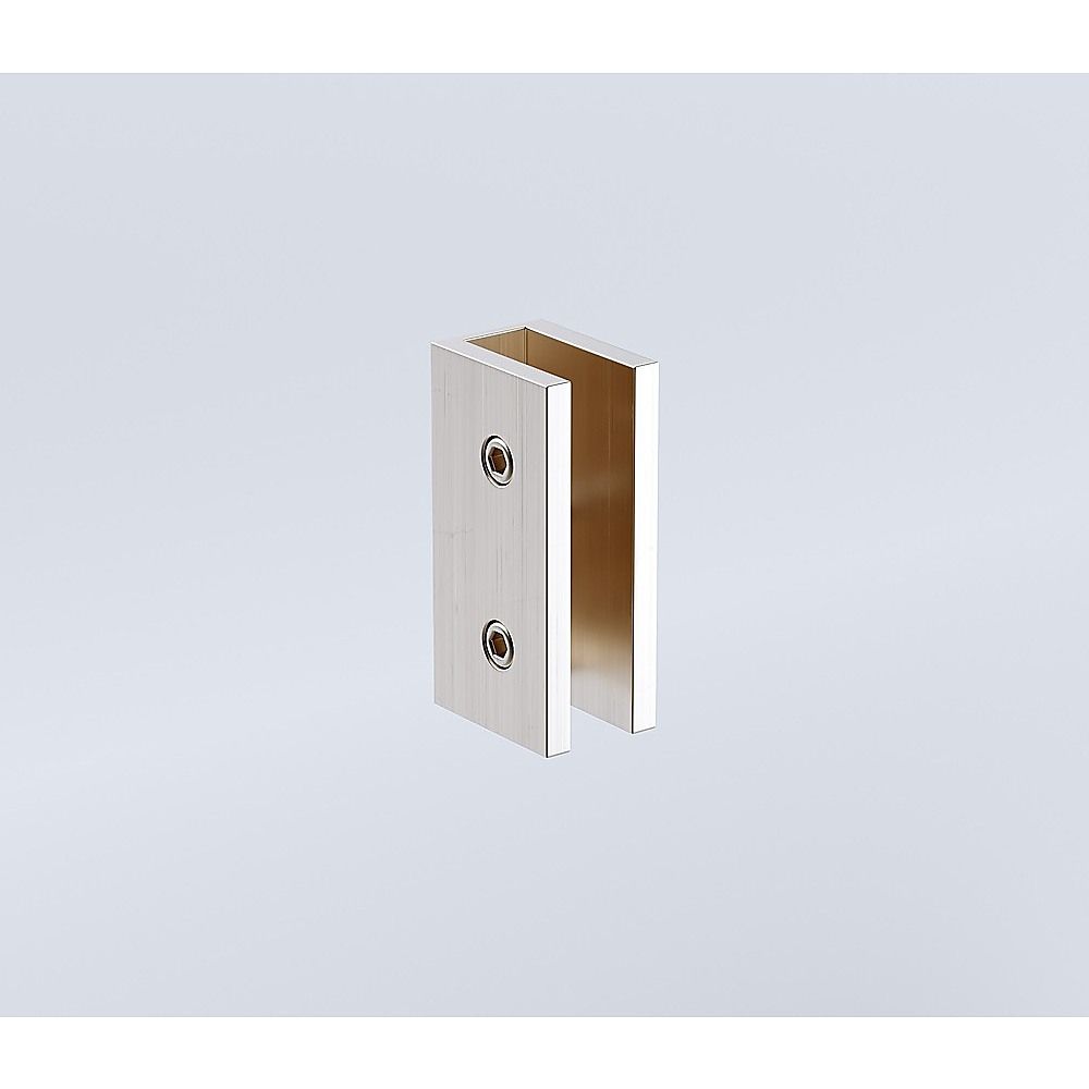 90cm Frameless Diamond Shower Screen – Nickel U-Brackets with SS Hinges & Round Knob Handle