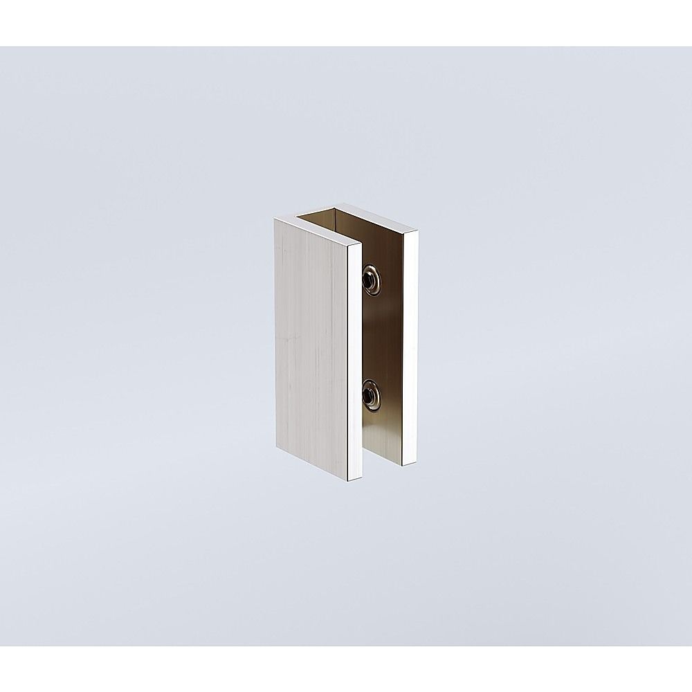100cm Frameless Diamond Shower Screen – Nickel U-Brackets with SS Hinges & Square Knob Handle