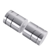 100cm Frameless Diamond Shower Screen – Nickel U-Brackets with SS Hinges & Round Knob Handle