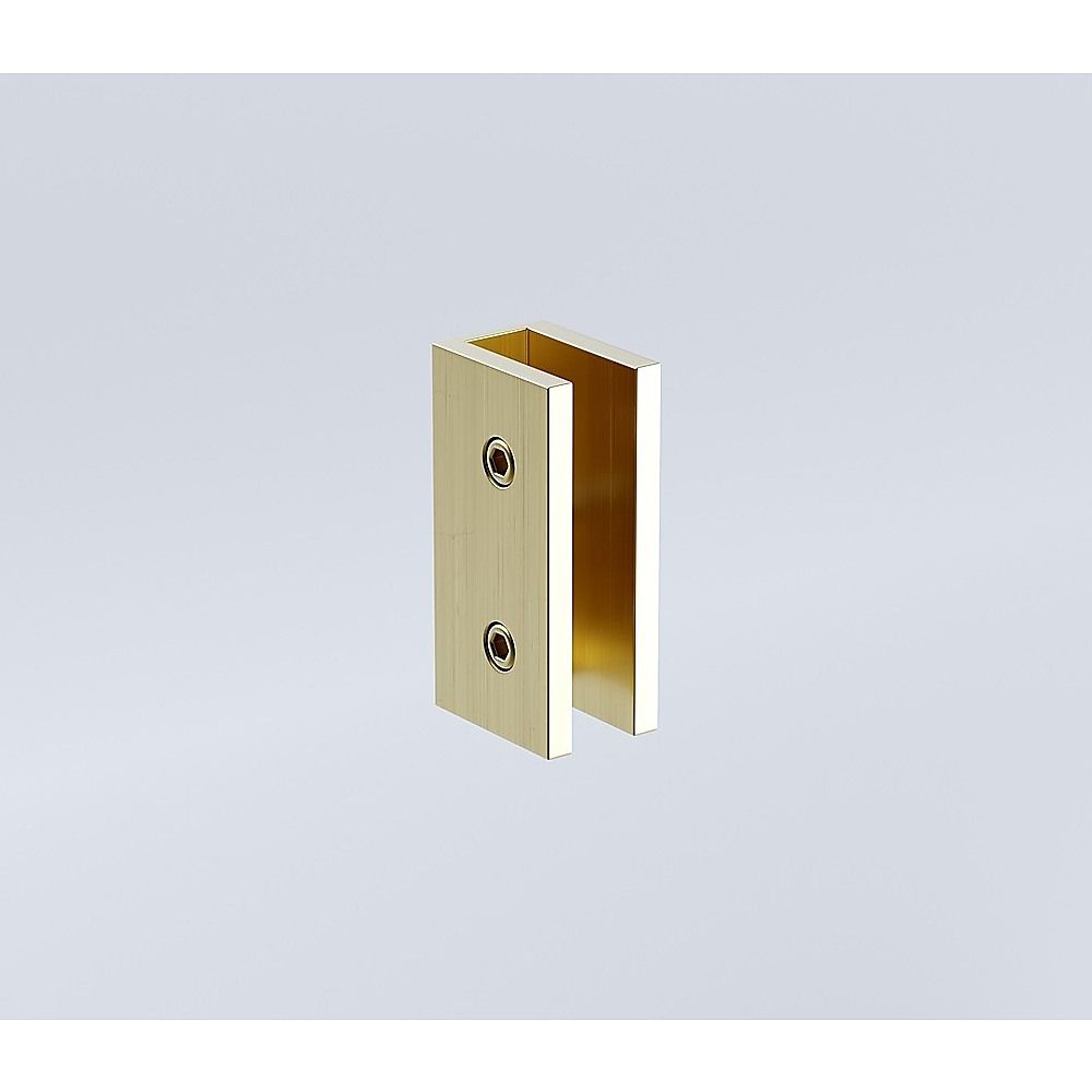90cm Frameless Diamond Shower Screen – Gold U-Brackets, Brass Hinges & Square Knob Handle