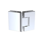 90cm Frameless Diamond Shower Screen – Chrome U-Brackets, Brass Hinges & Round Knob Handle