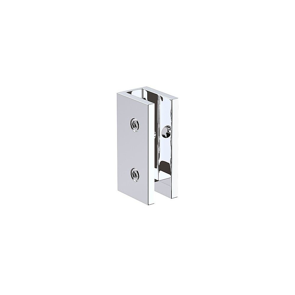 100cm Frameless Diamond Shower Screen – Chrome U-Brackets, Brass Hinges & Round Knob Handle