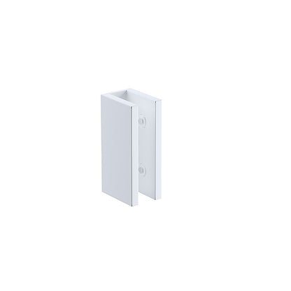 130cm Frameless Glass Sliding Shower Door - With White Rail and U-Brackets for Modern Bathrooms V63-913241