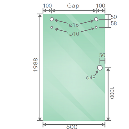120x80cm Frameless Glass Sliding Corner Shower - With Black Rail and U-Brackets for Contemporary Bathrooms V63-913651