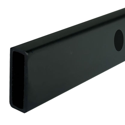 160x100cm Frameless Glass Sliding Corner Shower - With Black Rail and U-Brackets for Contemporary Bathrooms V63-913931