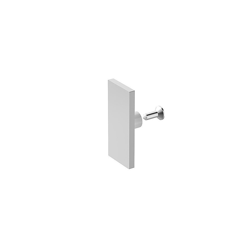 180x80cm Frameless Glass Sliding Corner Shower - With White Rail and U-Brackets for Contemporary Bathrooms V63-914851