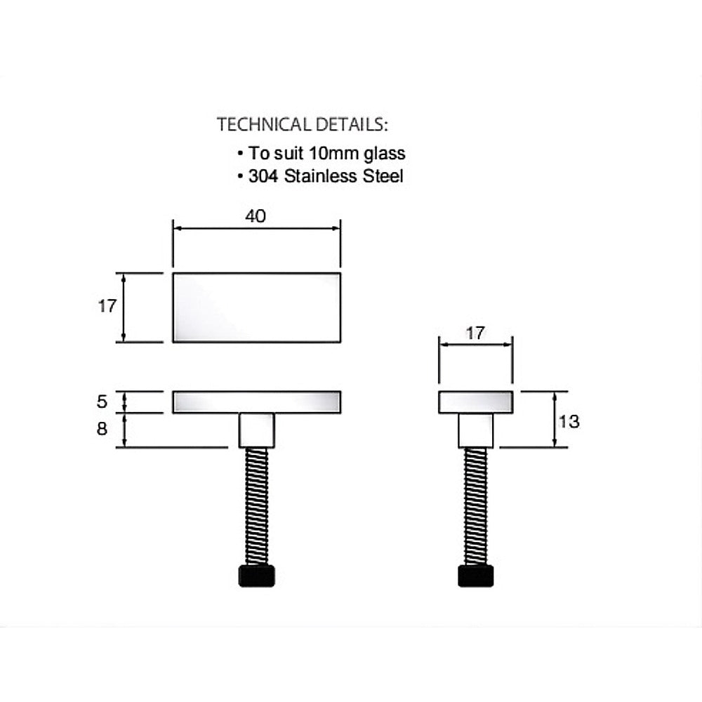 160x100cm Frameless Glass Sliding Corner Shower - With Gunmetal Rail and U-Brackets for Contemporary Bathrooms V63-915611