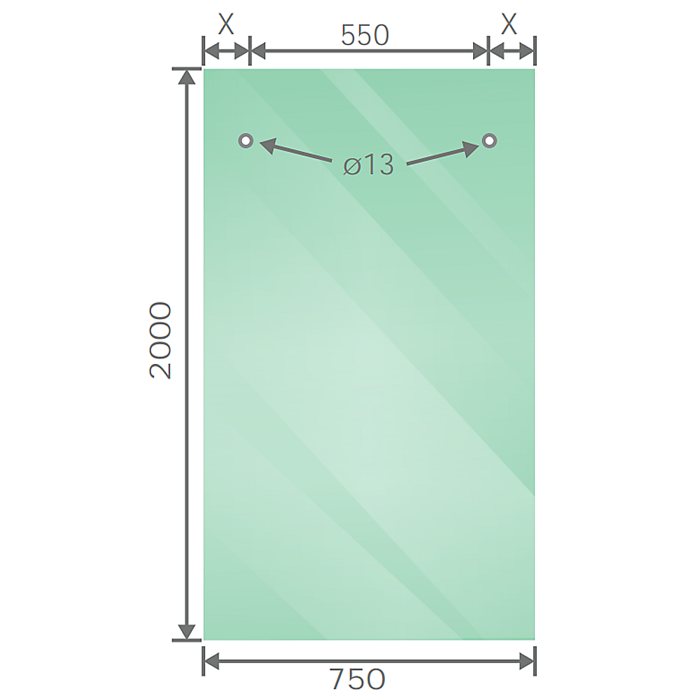 140x100cm Frameless Glass Sliding Corner Shower - With Chrome Rail and U-Brackets for Contemporary Bathrooms V63-915911