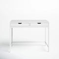 White Computer Desk - Modern PC Laptop Table for Gaming, Home Office, or Study Space Furniture V63-916171