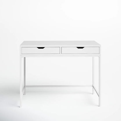 White Computer Desk - Modern PC Laptop Table for Gaming, Home Office, or Study Space Furniture V63-916171