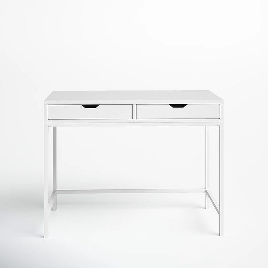 White Computer Desk - Modern PC Laptop Table for Gaming, Home Office, or Study Space Furniture V63-916171