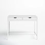 White Computer Desk - Modern PC Laptop Table for Gaming, Home Office, or Study Space Furniture V63-916171