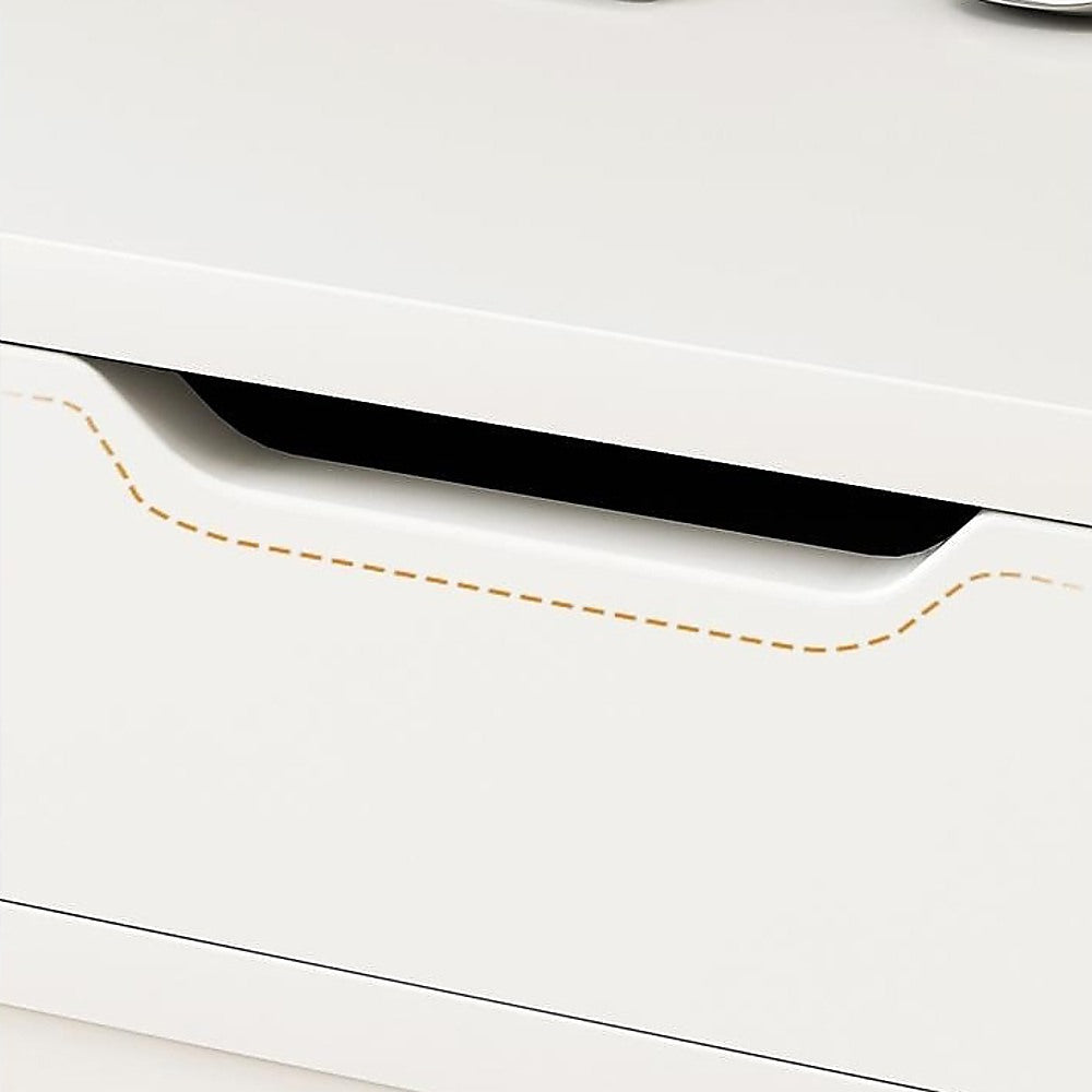 White Computer Desk - Modern PC Laptop Table for Gaming, Home Office, or Study Space Furniture V63-916171