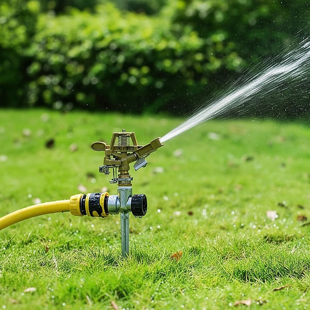 Easy to Install Irrigation Sprinkler 360 Degree Rotating Sprinkler Gun Zinc Alloy Adjustable Rocker Sprinkler V63-916181