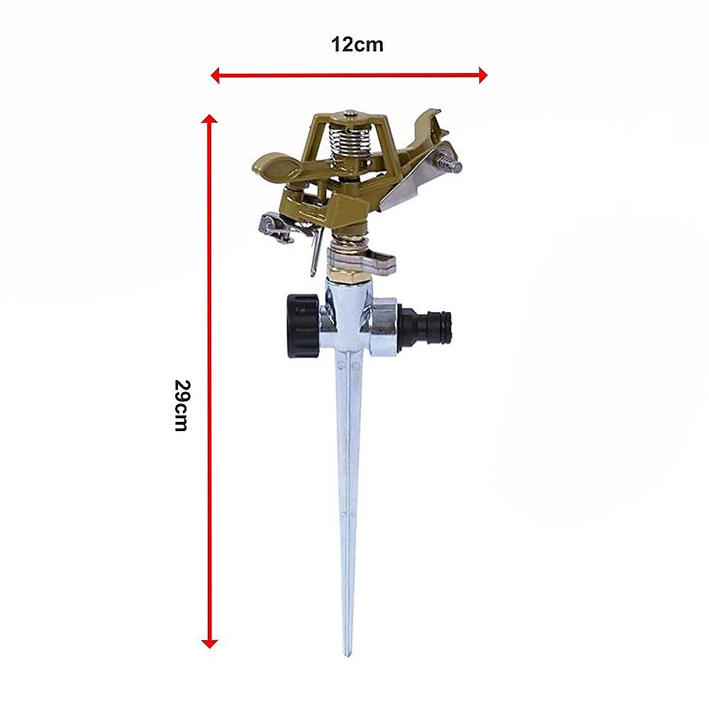 Easy to Install Irrigation Sprinkler 360 Degree Rotating Sprinkler Gun Zinc Alloy Adjustable Rocker Sprinkler V63-916181