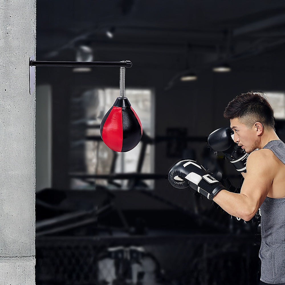 Wall Hanging Boxing Punching Bag Speed Training Stress Relief Kit with Wall Mount Bracket V63-916201