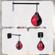 Wall Hanging Boxing Punching Bag Speed Training Stress Relief Kit with Wall Mount Bracket V63-916201