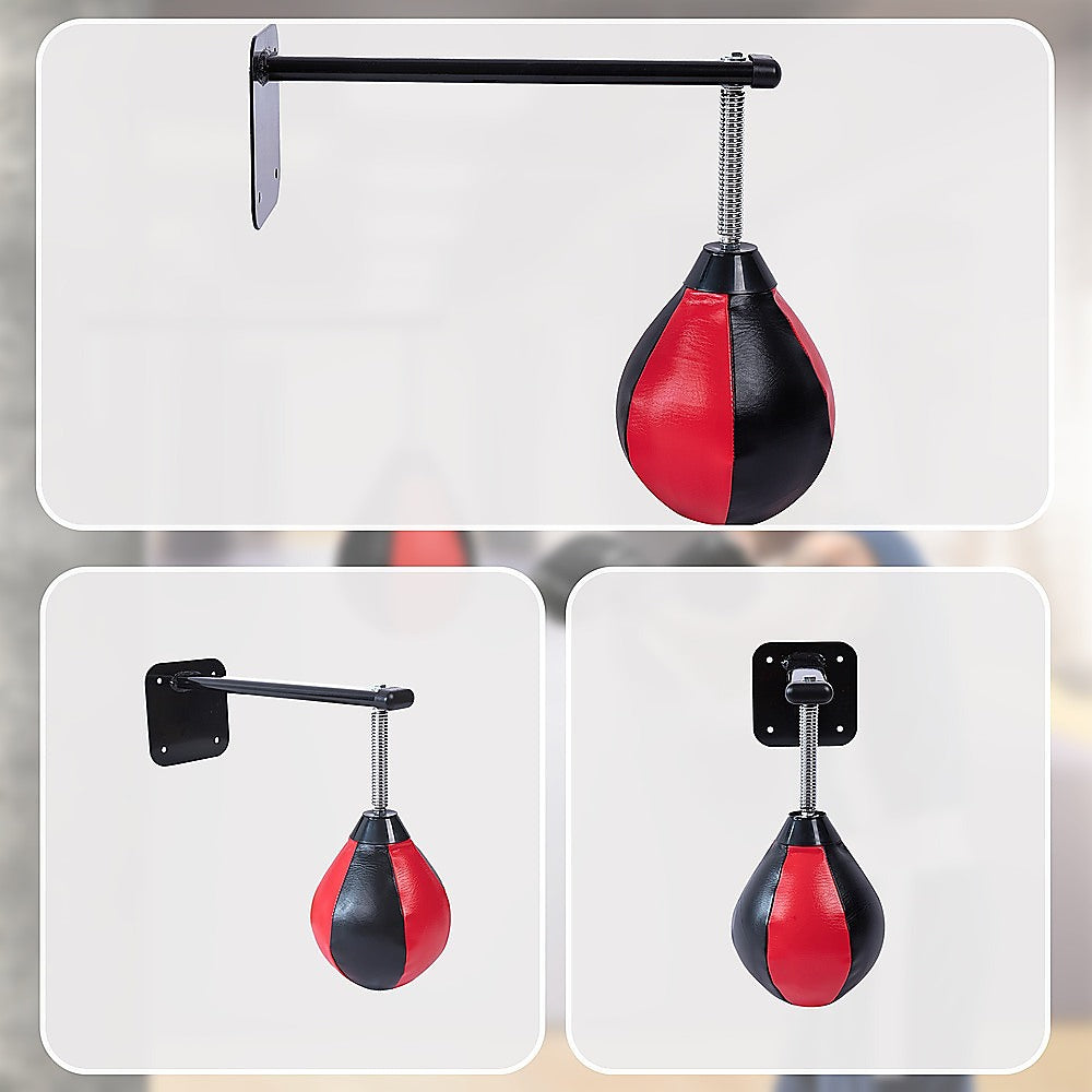 Wall Hanging Boxing Punching Bag Speed Training Stress Relief Kit with Wall Mount Bracket V63-916201
