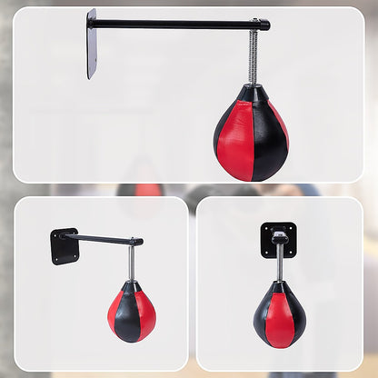 Wall Hanging Boxing Punching Bag Speed Training Stress Relief Kit with Wall Mount Bracket V63-916201