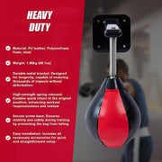 Wall Hanging Boxing Punching Bag Speed Training Stress Relief Kit with Wall Mount Bracket V63-916201