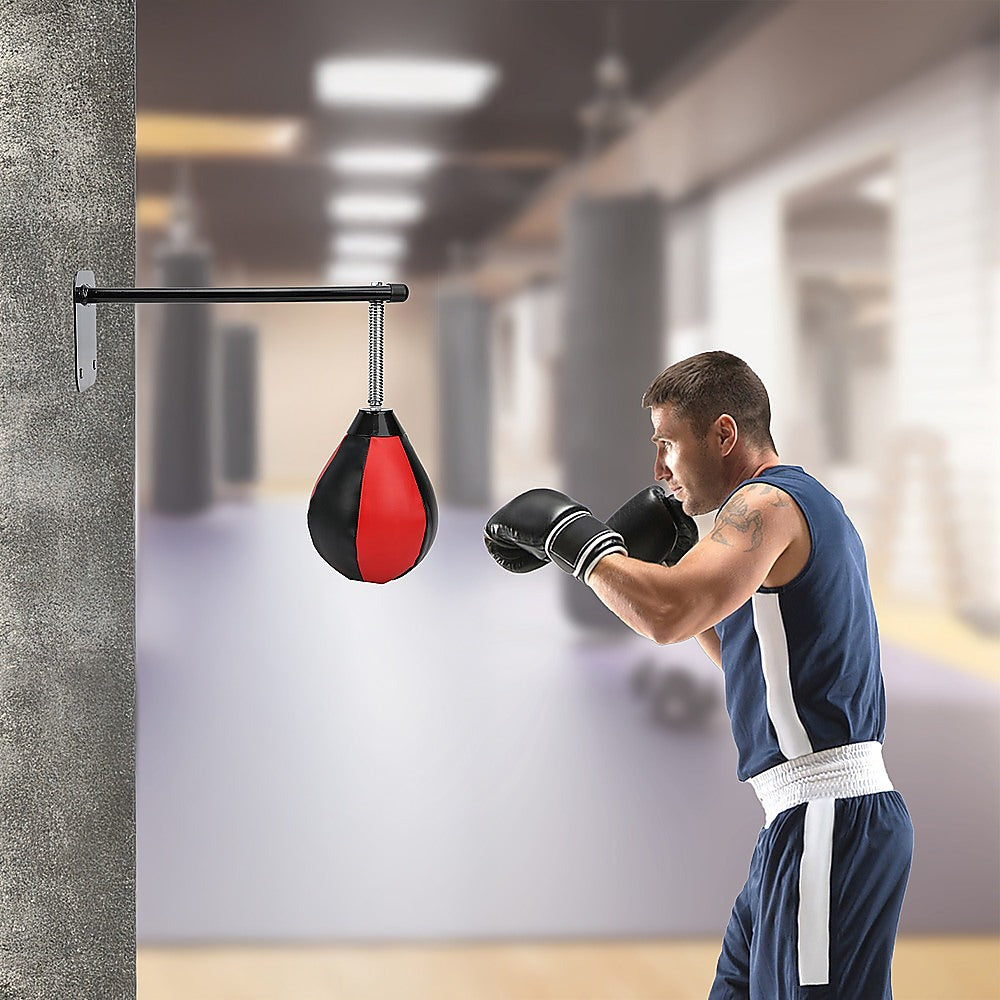 Wall Hanging Boxing Punching Bag Speed Training Stress Relief Kit with Wall Mount Bracket V63-916201