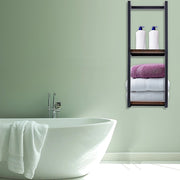 Stylish Bathroom Towel Storage Rack with Wooden Shelves V63-916231