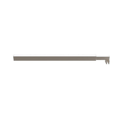 70cm Reeded Glass Shower Screen with Nickel F-Brackets and Square Pole V63-916631